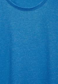 Basic Glitzer T-Shirt azure blue melange