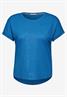 Basic Glitzer T-Shirt azure blue melange