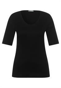 Basic Kurzarmshirt black
