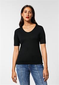 Basic Kurzarmshirt black