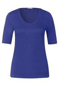 Basic Kurzarmshirt intense royal blue