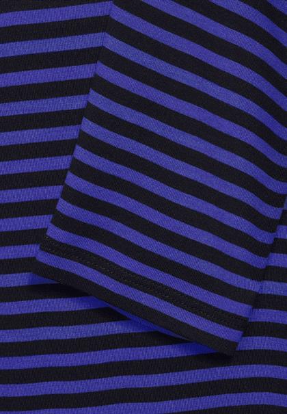 Basic Langarm Streifenshirt dark vintage blue