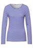 Basic Langarm Streifenshirt eminent blue