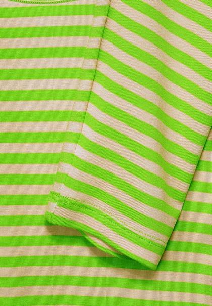 Basic Langarm Streifenshirt shiny apple green