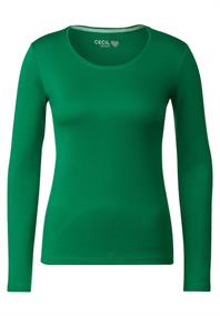 Basic Langarmshirt easy green
