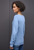 Basic Langarmshirt frosted blue
