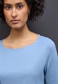 Basic Langarmshirt frosted blue