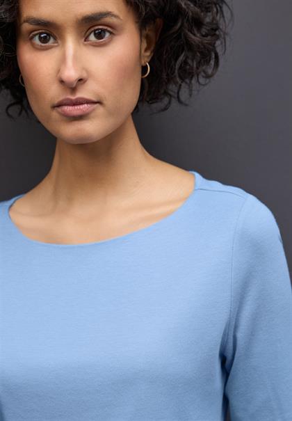Basic Langarmshirt frosted blue