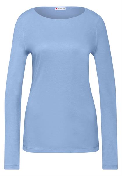 Basic Langarmshirt frosted blue