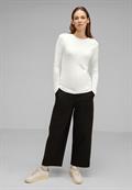 Basic Langarmshirt off white