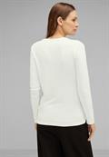 Basic Langarmshirt off white