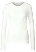 Basic Langarmshirt off white
