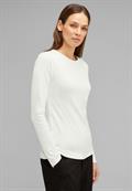 Basic Langarmshirt off white
