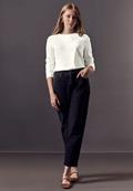 Basic Langarmshirt off white