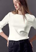 Basic Langarmshirt off white