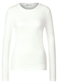 Basic Langarmshirt off white