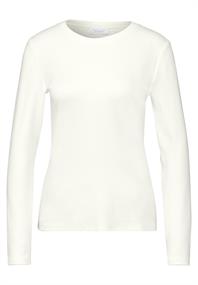 Basic Langarmshirt off white