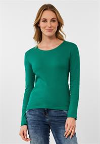 Basic Langarmshirt smaragd green