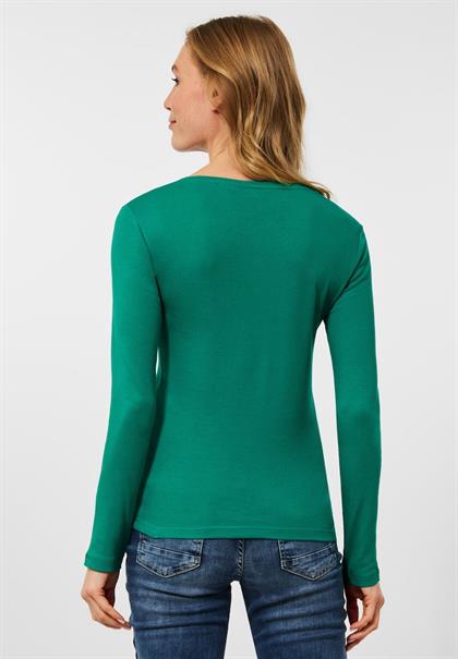 Basic Langarmshirt smaragd green