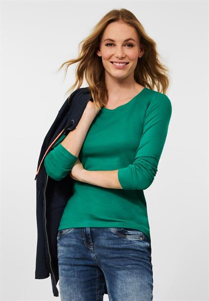 Basic Langarmshirt smaragd green