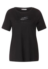 Basic Partprint T-Shirt black
