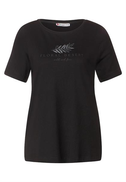 Basic Partprint T-Shirt black