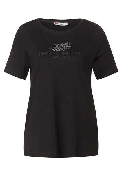 Basic Partprint T-Shirt black