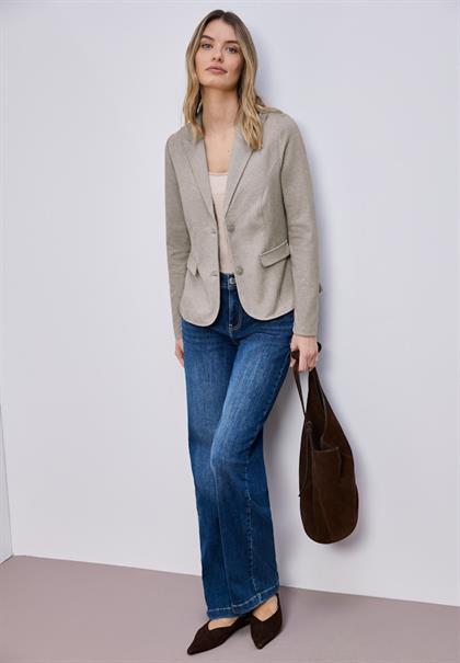 Basic Piqué Blazer light terra mocha