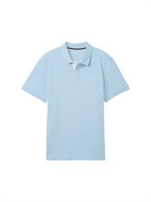 Basic Polo Shirt washed out middle blue