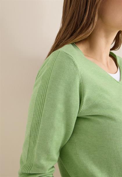 Basic Pullover bamboo green melange
