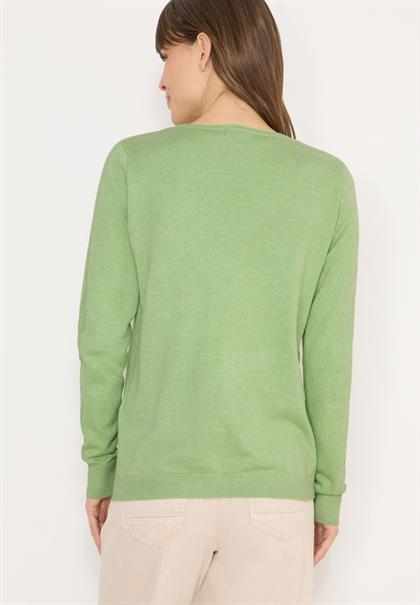 Basic Pullover bamboo green melange
