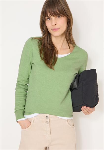 Basic Pullover bamboo green melange