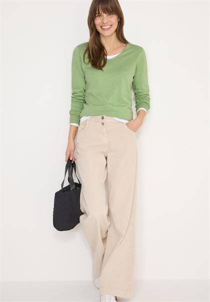 Basic Pullover bamboo green melange