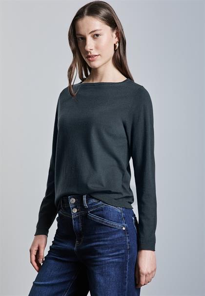 Basic Pullover cool vintage green