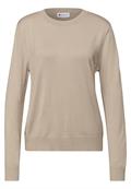 Basic Pullover cotton beige