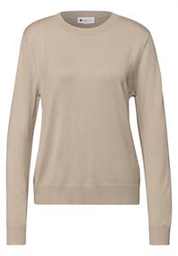 Basic Pullover cotton beige