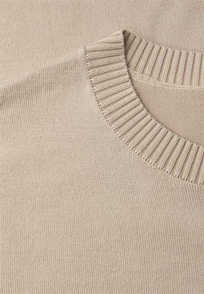 Basic Pullover cotton beige