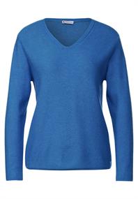 Basic Pullover intense gentle blue melange