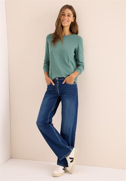 Basic Pullover jewel green melange