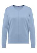 Basic Pullover mit Rundhals easy blue