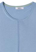Basic Pullover mit Rundhals easy blue