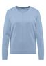 Basic Pullover mit Rundhals easy blue