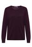Basic Pullover mit Rundhals eggplant red