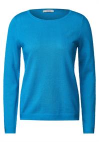 Basic Pullover mit Struktur club blue