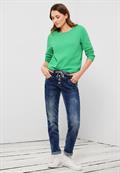 Basic Pullover mit Struktur smash green