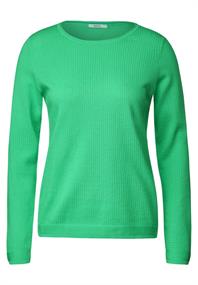 Basic Pullover mit Struktur smash green