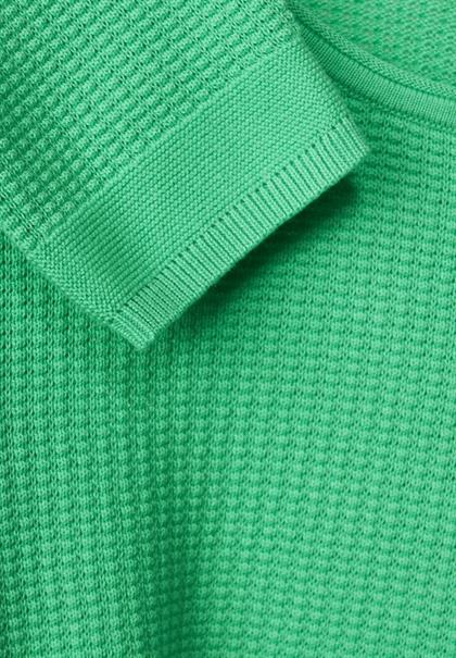 Basic Pullover mit Struktur smash green