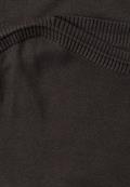 Basic Pullover mit U-Boot-Ausschnitt black coffee