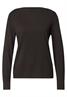 Basic Pullover mit U-Boot-Ausschnitt black coffee