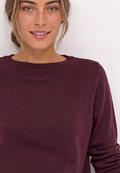 Basic Pullover mit U-Boot-Ausschnitt rustic rouge